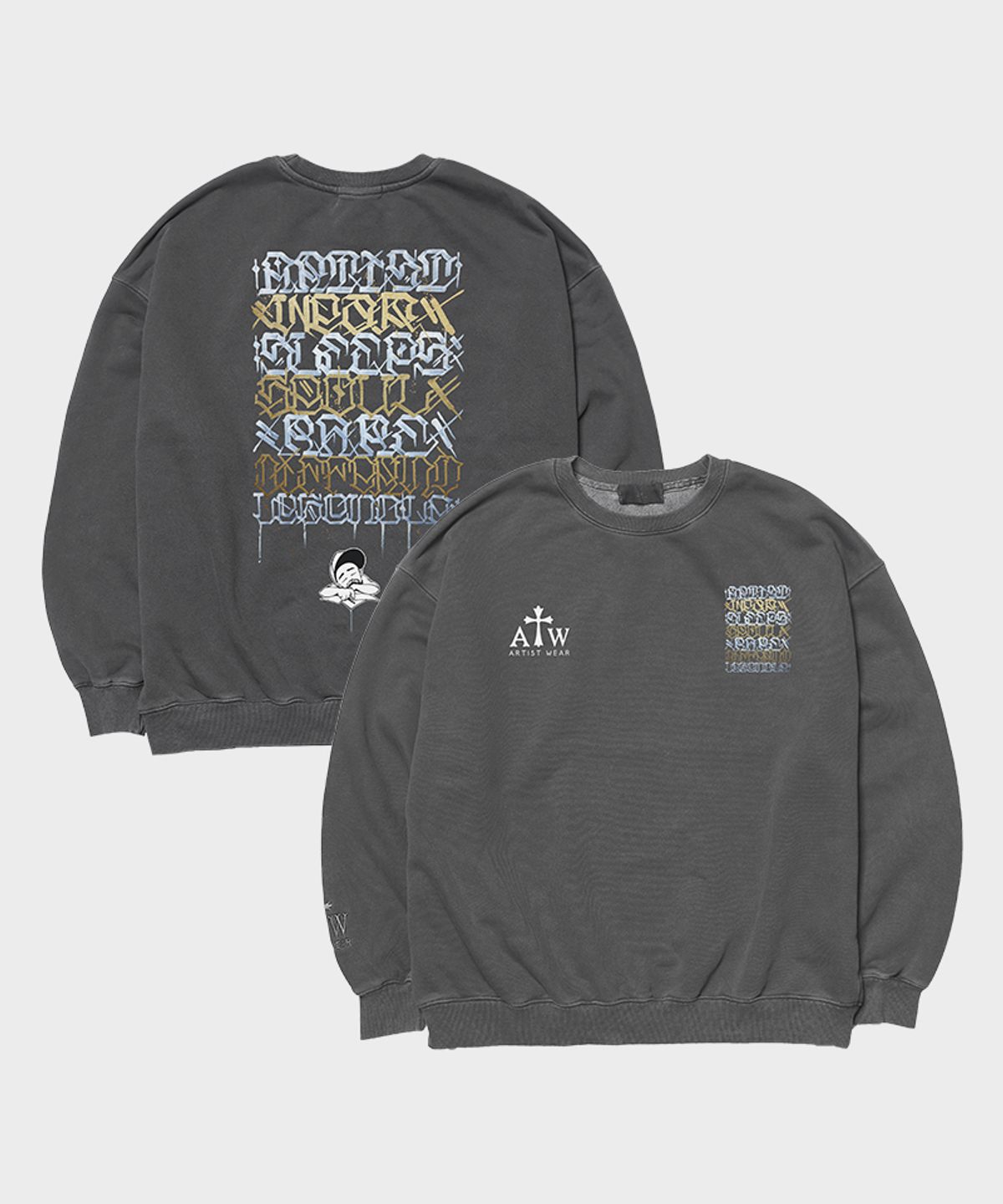 아티스트웨어(ARTISTWEAR) [ATW X BIG SLEEPS] LA LEGEND 피그먼트 맨투맨