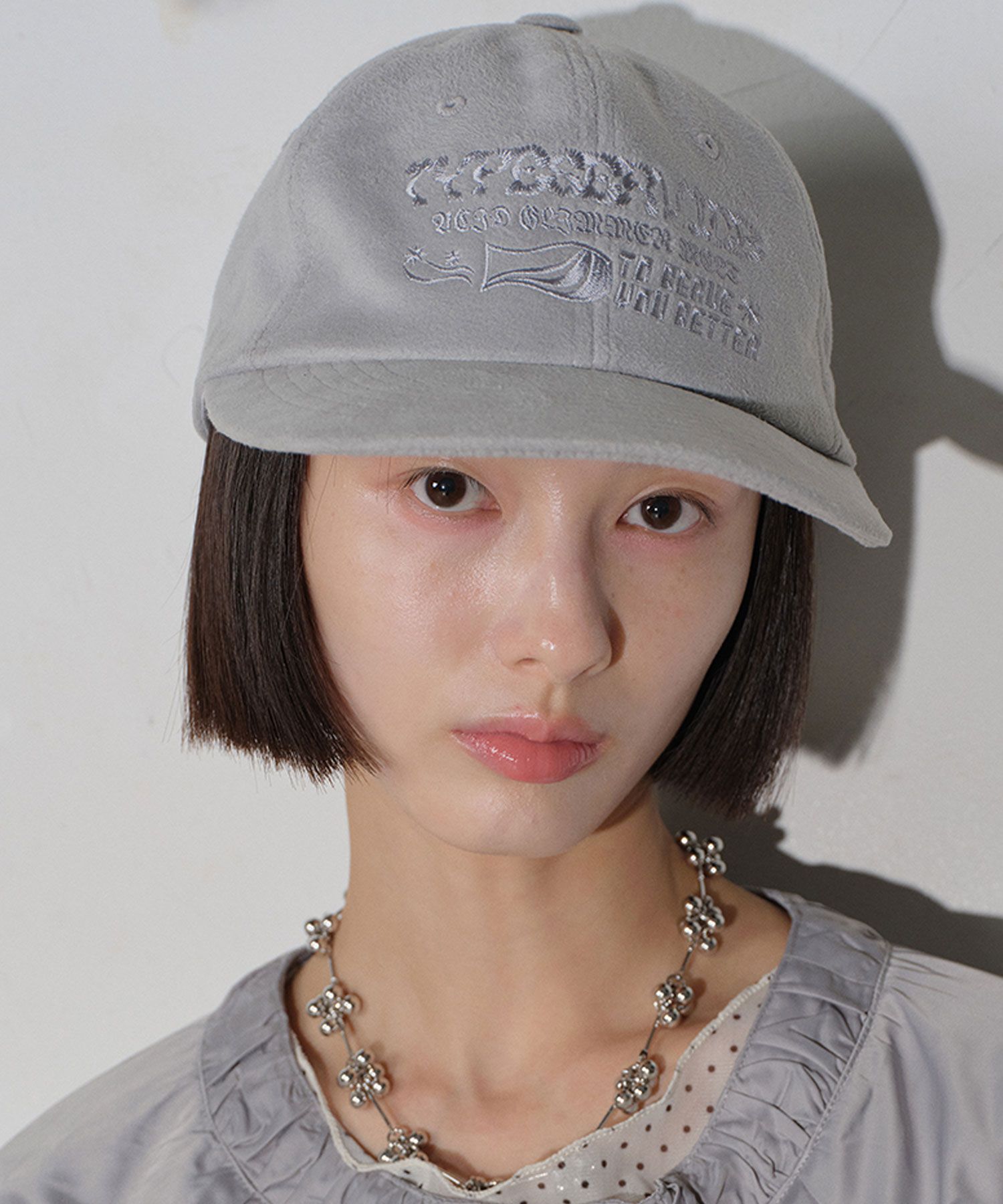 キャップ TYPESERVICE Graphic Suede Cap Gray MUSINSA公式 | TYPESERVICE Graphic Suede Cap [Gray]