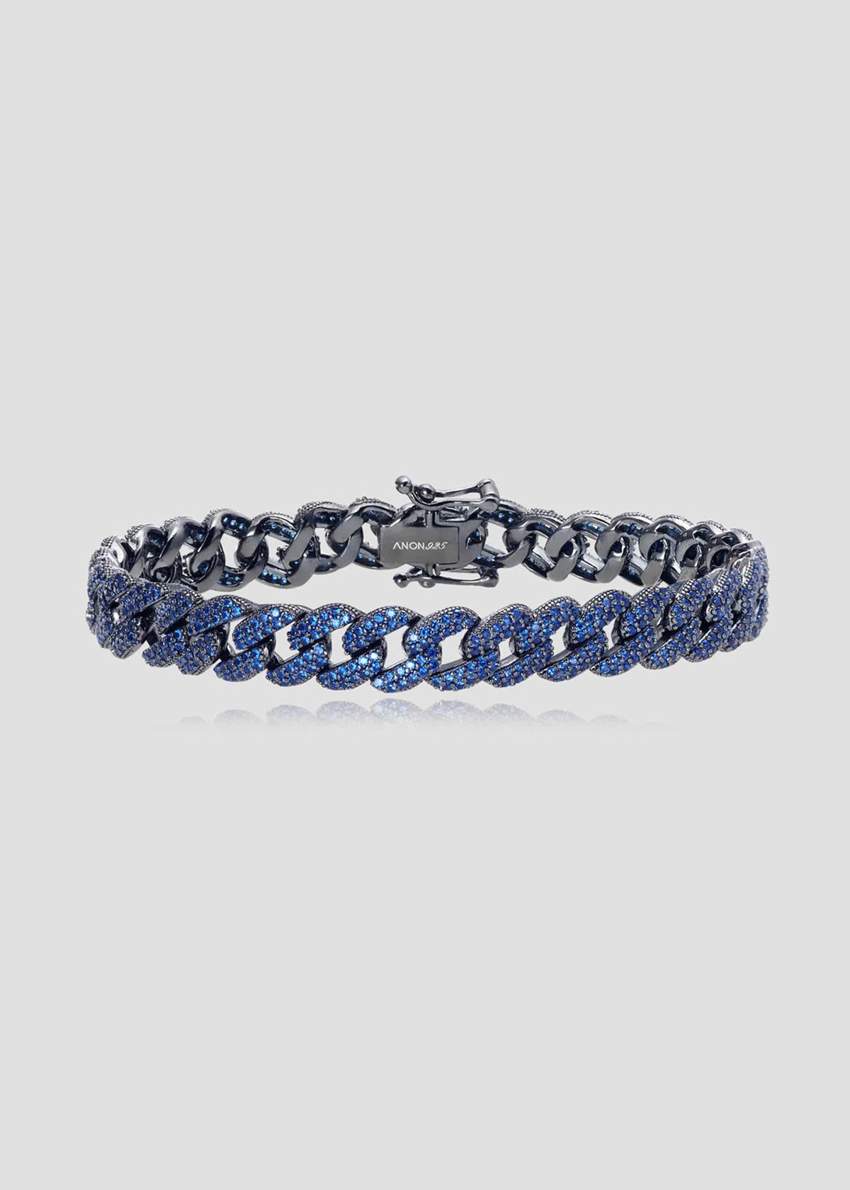 아논(ANON) Pave Chain Bracelet _Dark blue
