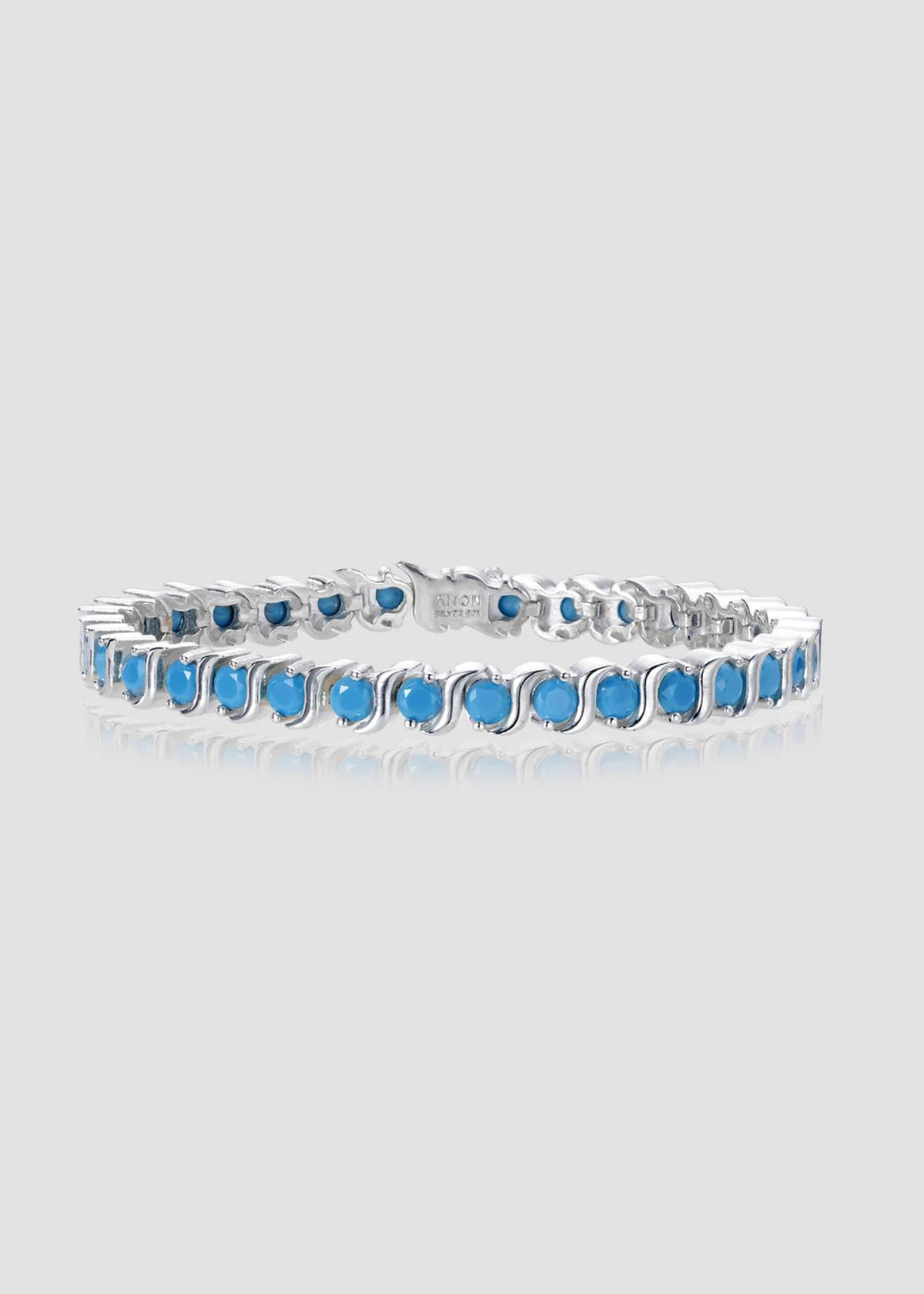아논(ANON) Wavy Tennis bracelet_Turquoise Blue
