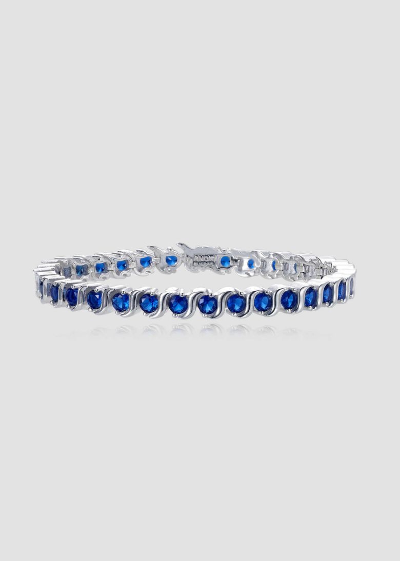 Wavy Tennis Bracelet_Dark Blue