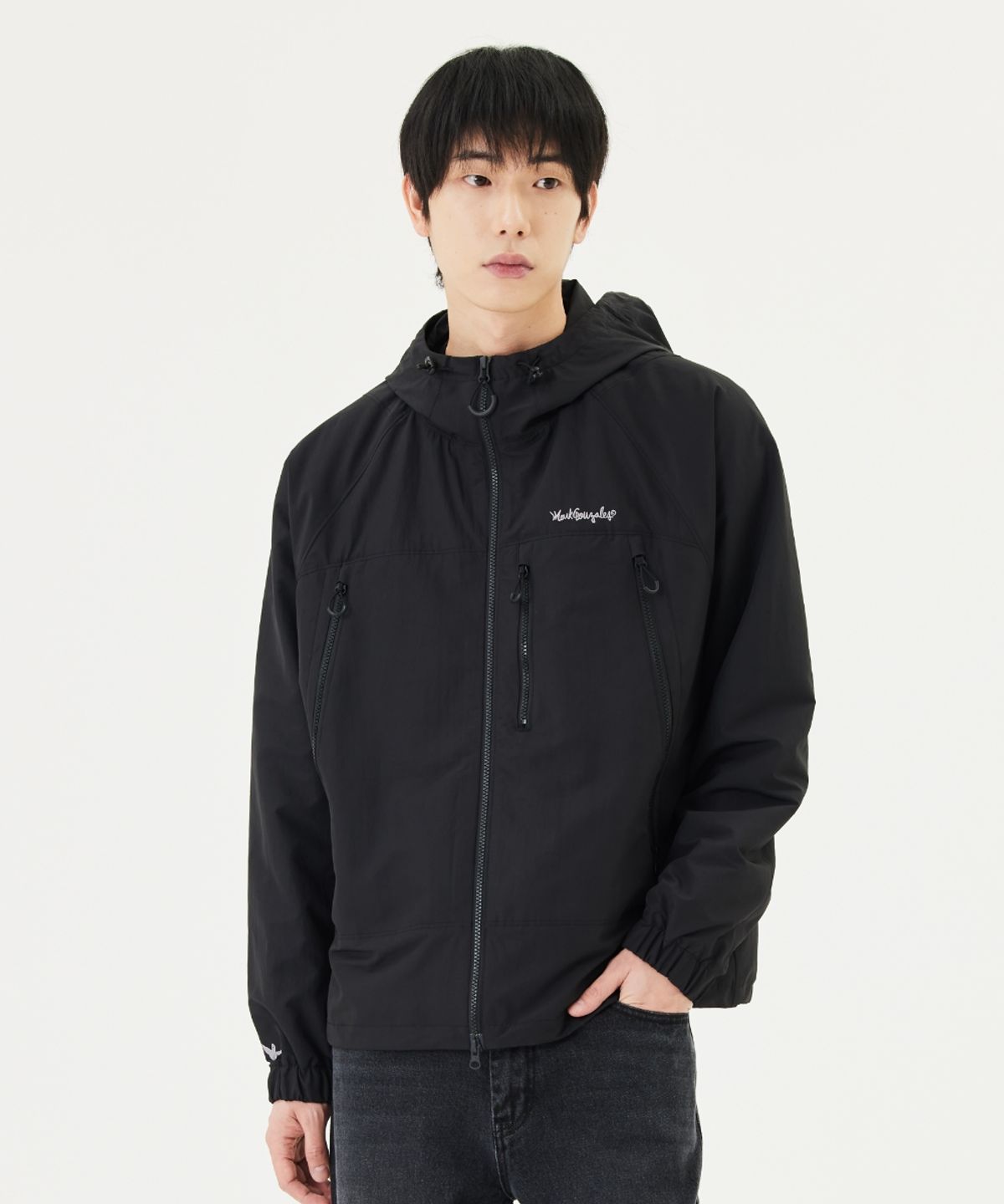 마크곤잘레스(MARK GONZALES) MG MULTI ZIP-UP WIND BREAKER - BLACK