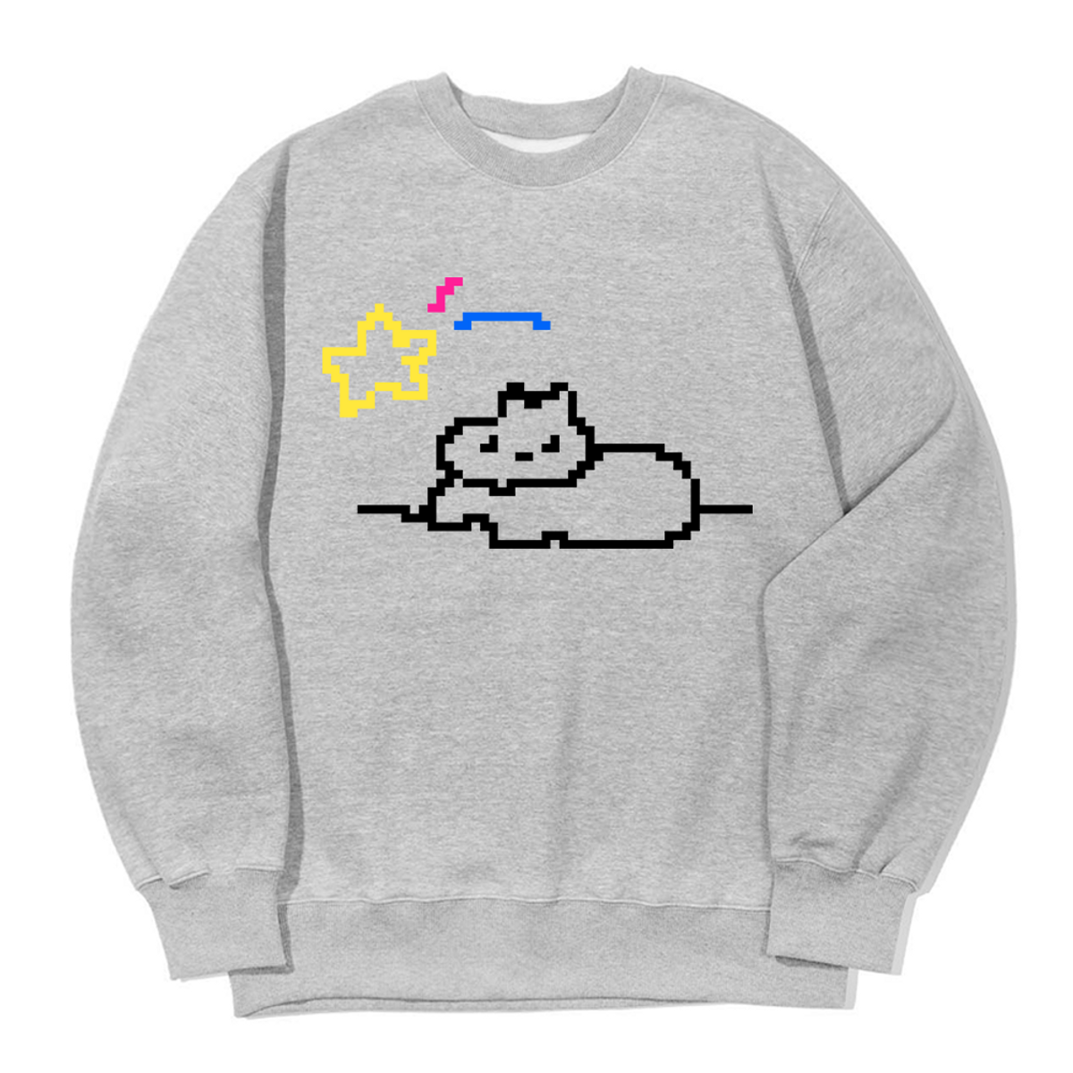 어썸어스(AWESOMEUS) SHOOTING STAR CAT SWEAT SHIRTS_3 COLOR
