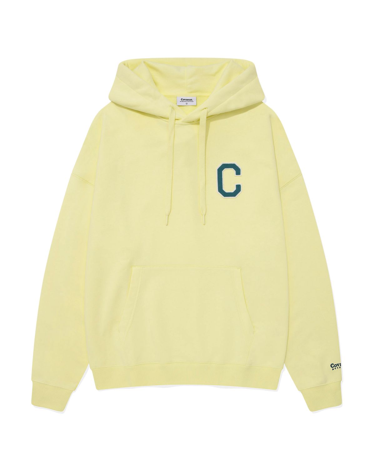 커버낫(COVERNAT) C 로고 후디 라이트 옐로우