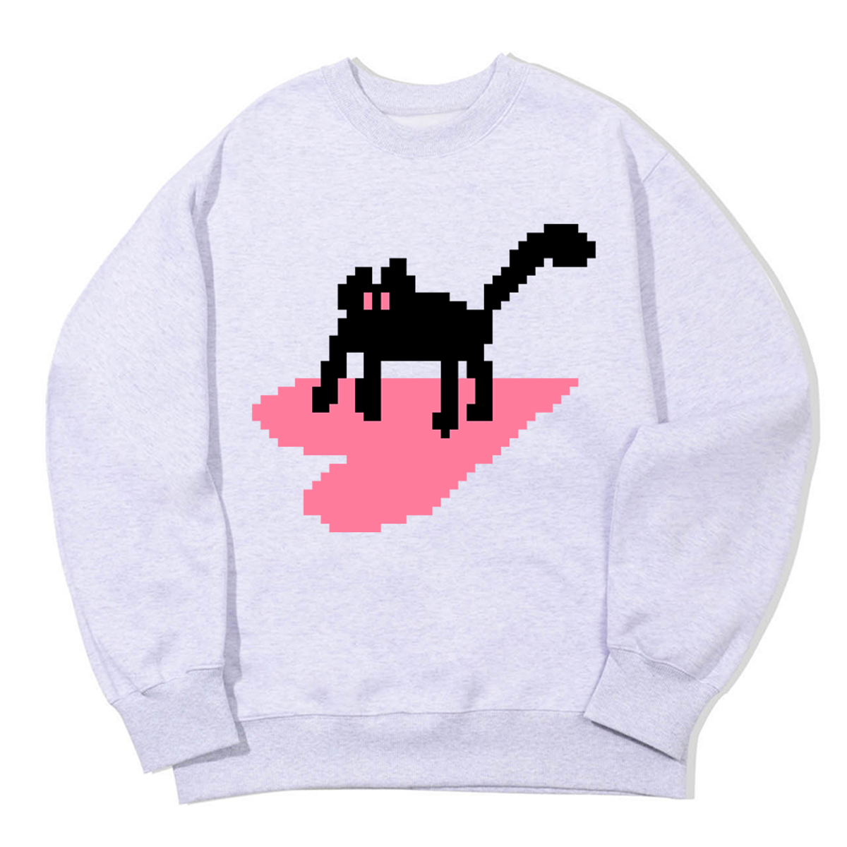어썸어스(AWESOMEUS) CAT ON THE HEART SWEAT SHIRTS_3 COLOR