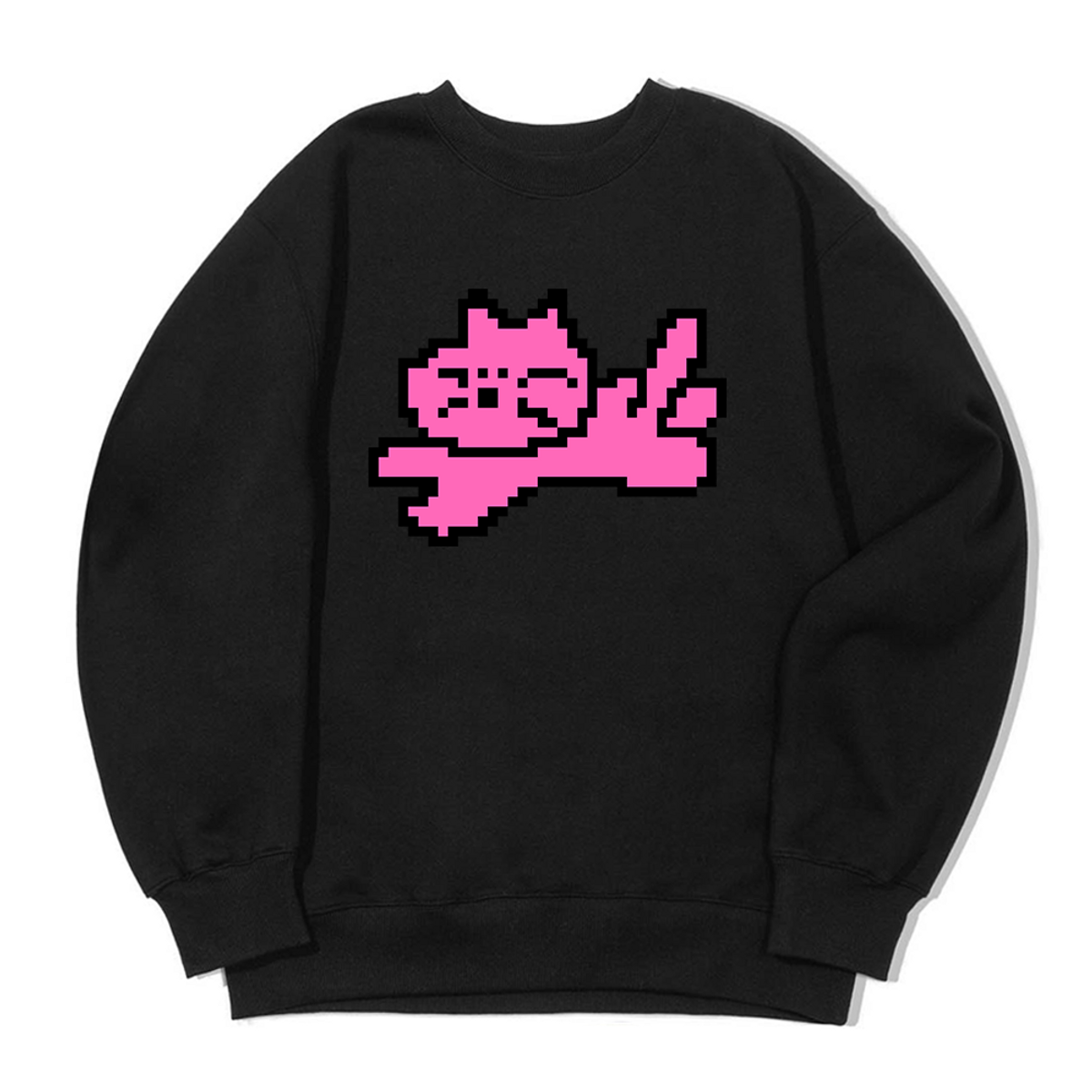 어썸어스(AWESOMEUS) JUMPING PINK CAT SWEAT SHIRTS_3 COLOR