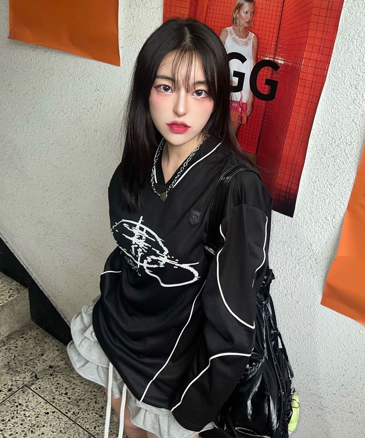 MUSINSA | ROMANTIC CROWN Piping Sports Jersey Vol.2_Black