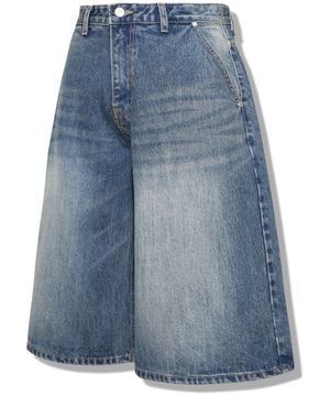 빈티지 워싱 버뮤다 데님팬츠