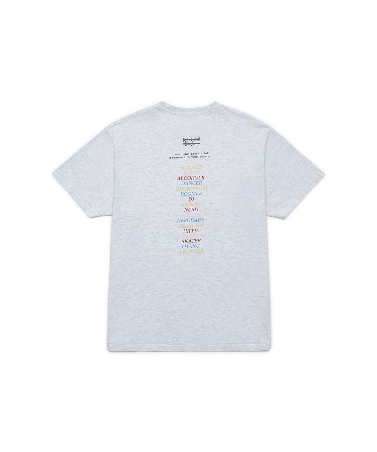 노우웨이브(KNOW WAVE) 테이스트 티셔츠 KNT083m(LIGHT GRAY)