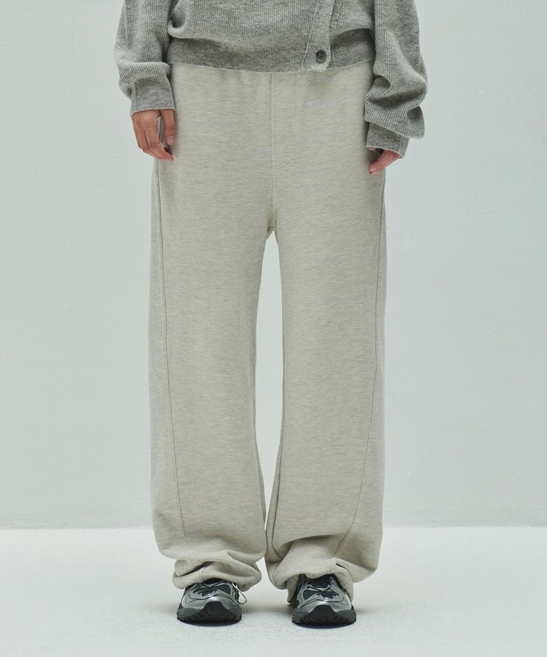 DIAGONAL LOGO SWEATPANTS (oatmeal)
