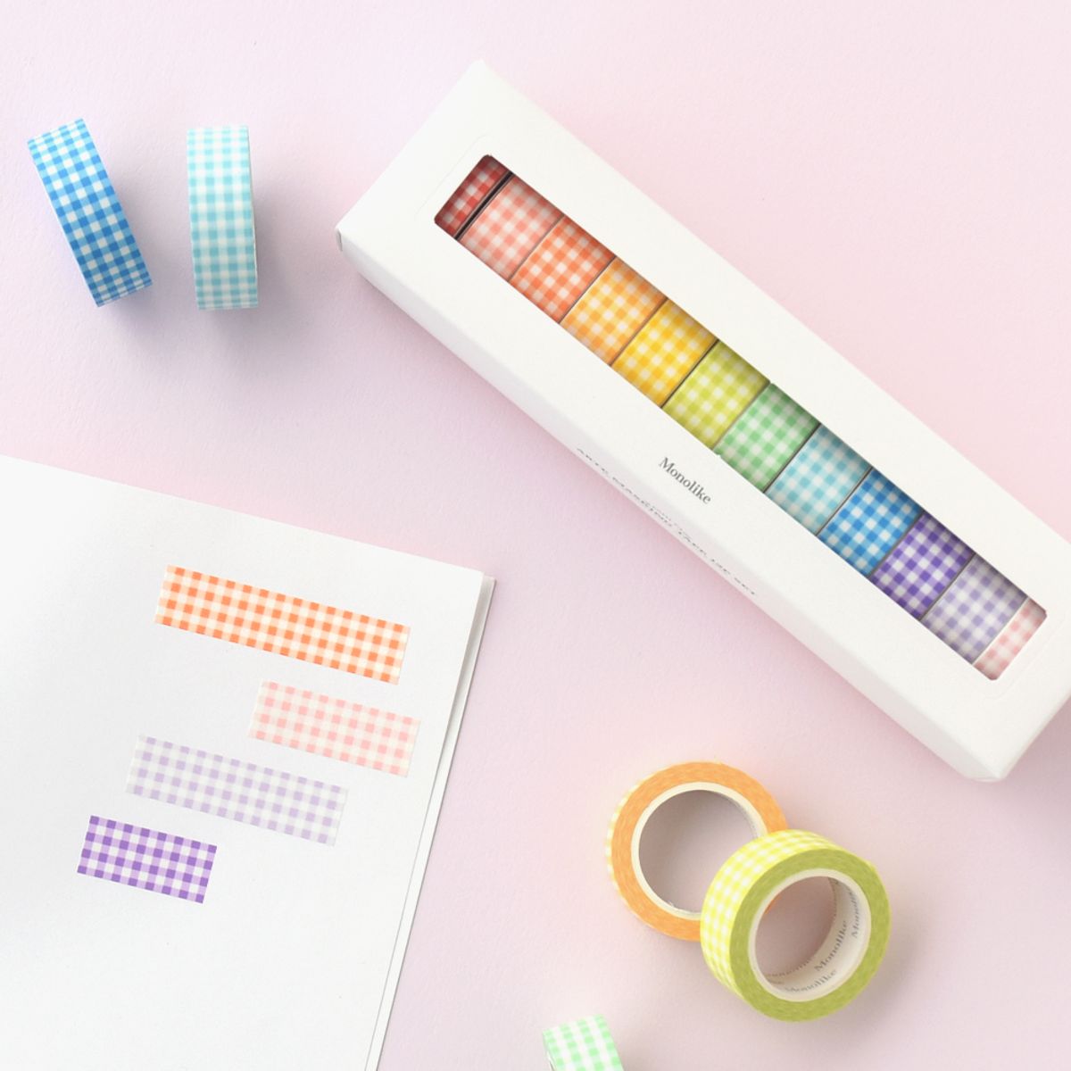 모노라이크(MONOLIKE) 아르떼 마스킹테이프 12P SET - Sherbet check
