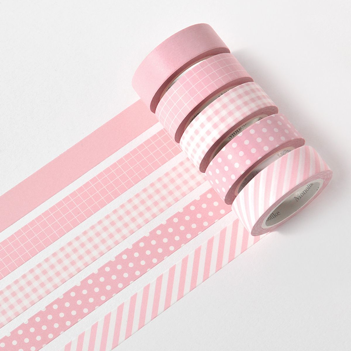 모노라이크(MONOLIKE) 아르떼 마스킹테이프 파밀리에 5P SET - Powder pink
