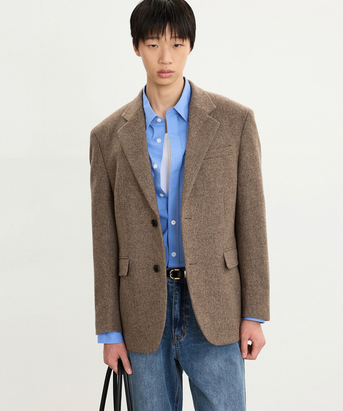 티엔지티(TNGT) Redford Wool Blended Herringbone Jacket (Beige) TNJA5F105I2