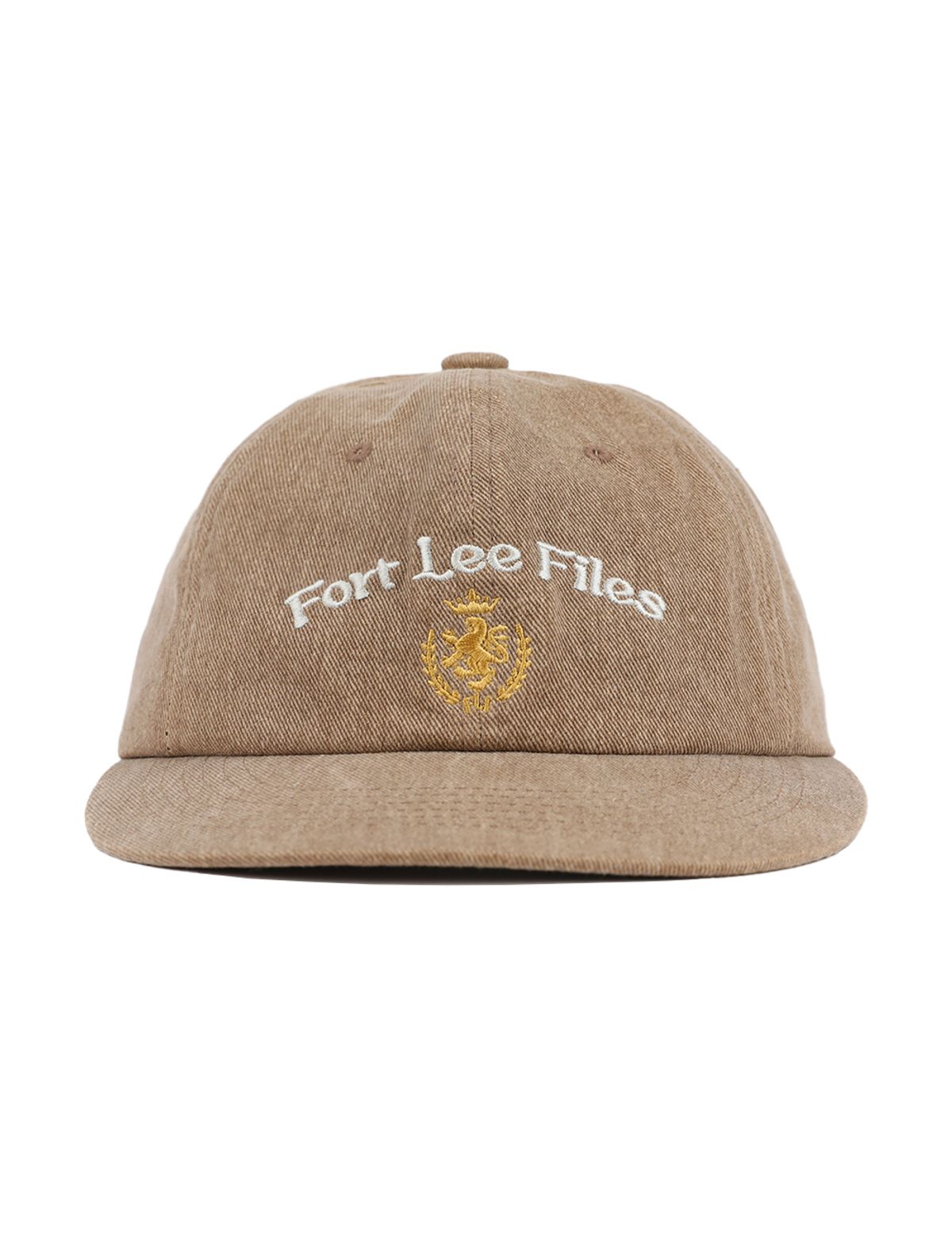 포트 리 파일즈(FORTLEEFILES) FLF 아치 로고 6패널 캡(우드 브라운)