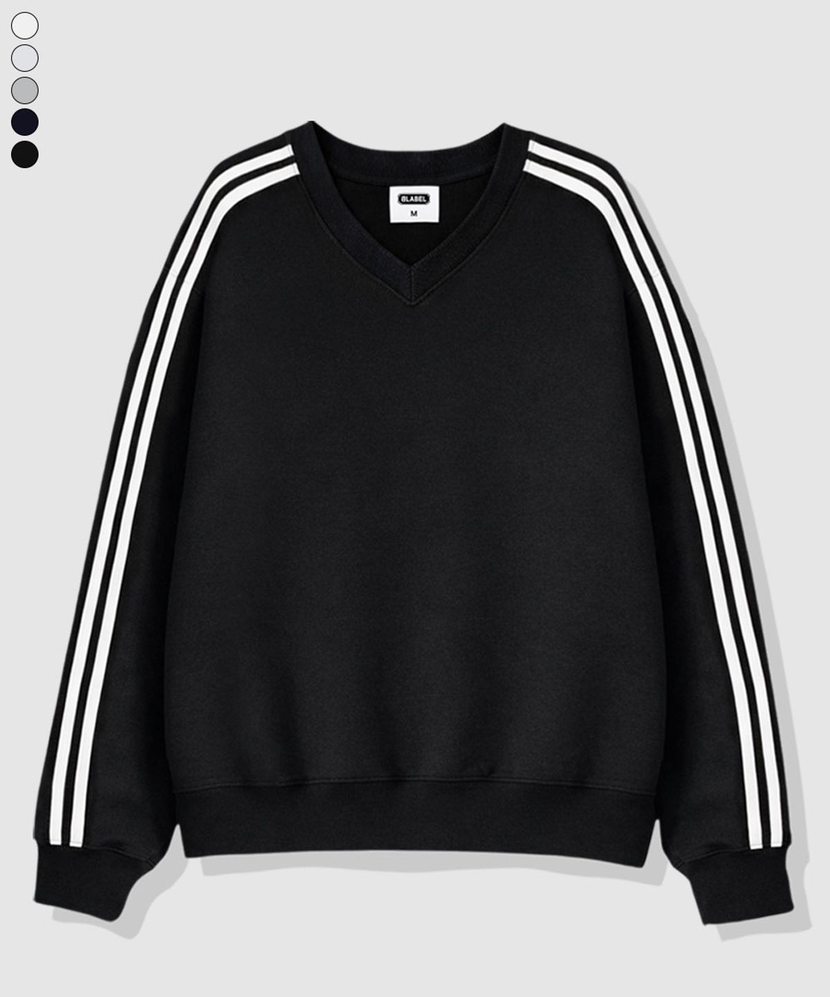 베이직라벨(BASIC LABEL) Nox Oversized fit track V-neck sweatshirt 5 Color [BLBV_1001]