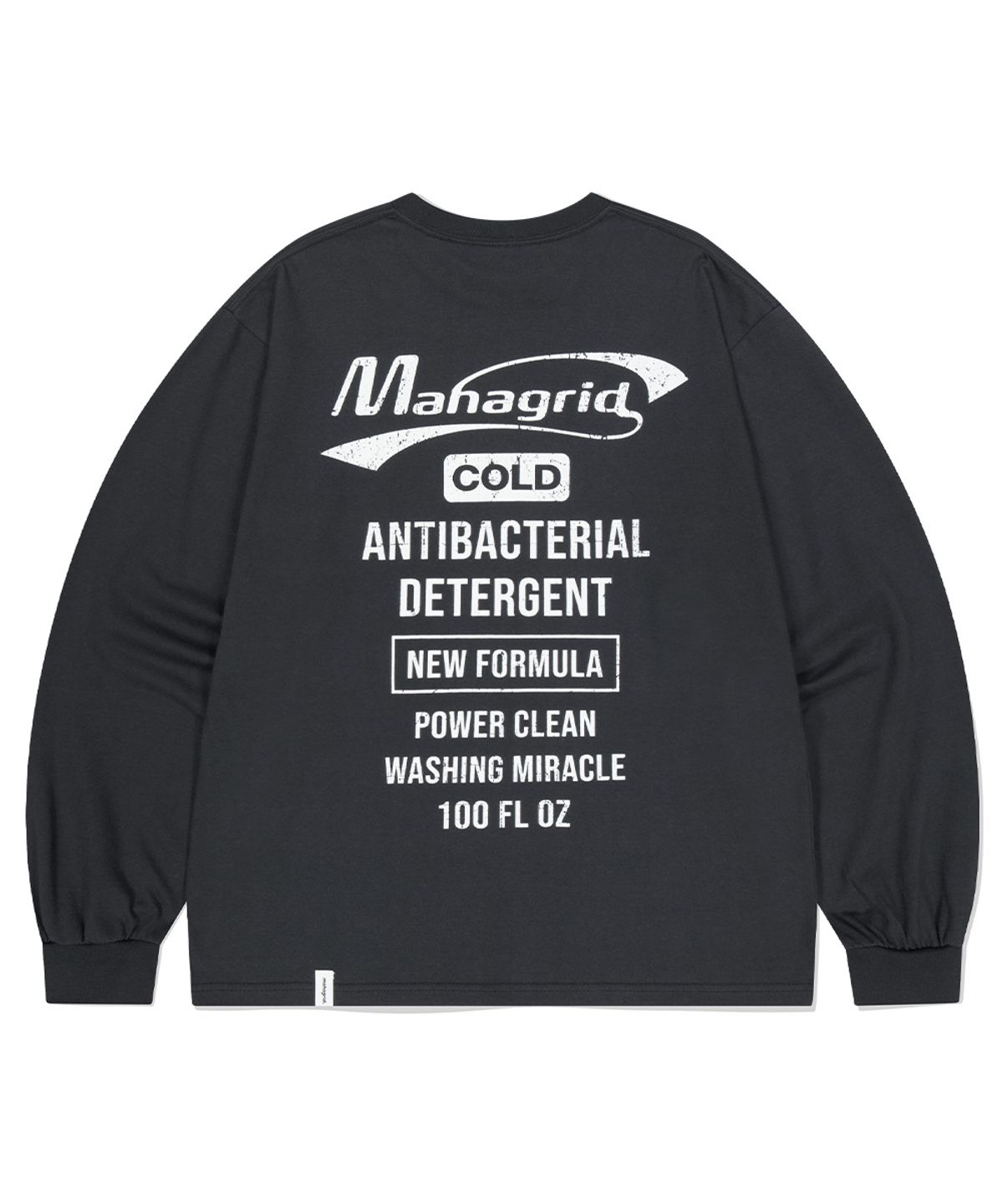 마하그리드(MAHAGRID) DETERGENT LOGO LS TEE BLACK(MG2EFMT562A)