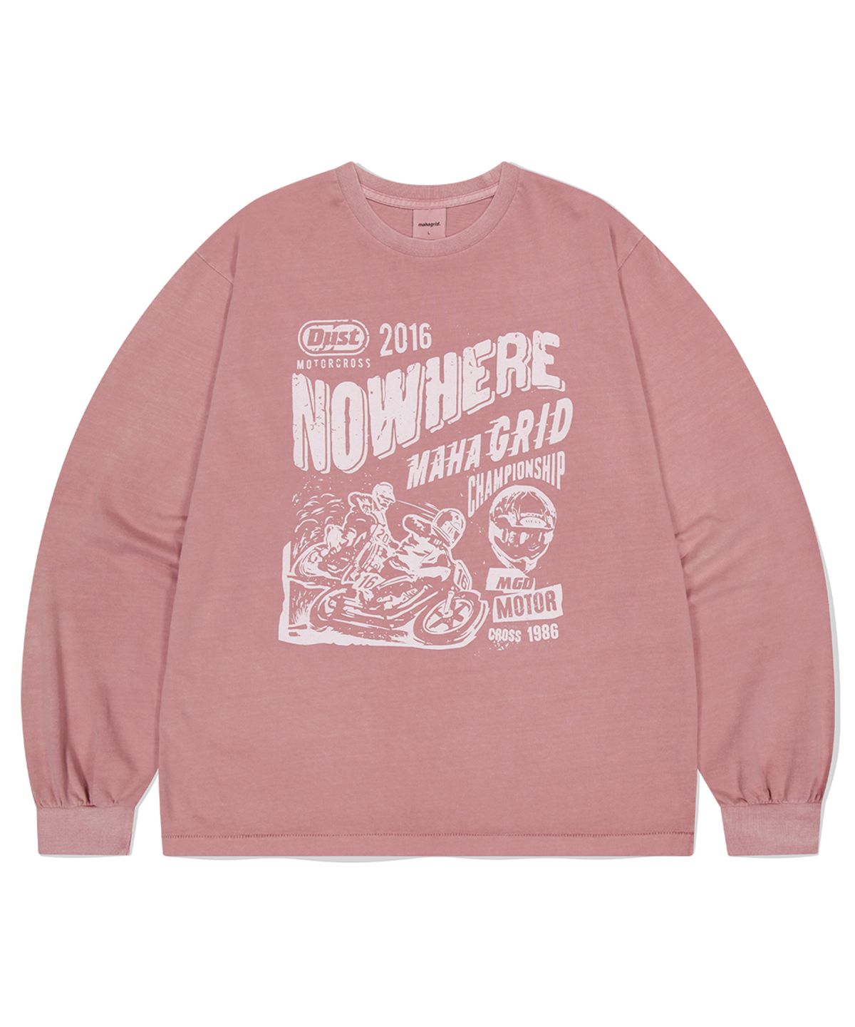 마하그리드(MAHAGRID) DUST MOTORCROSS PIGMENT LS TEE PINK(MG2EFMT563A)