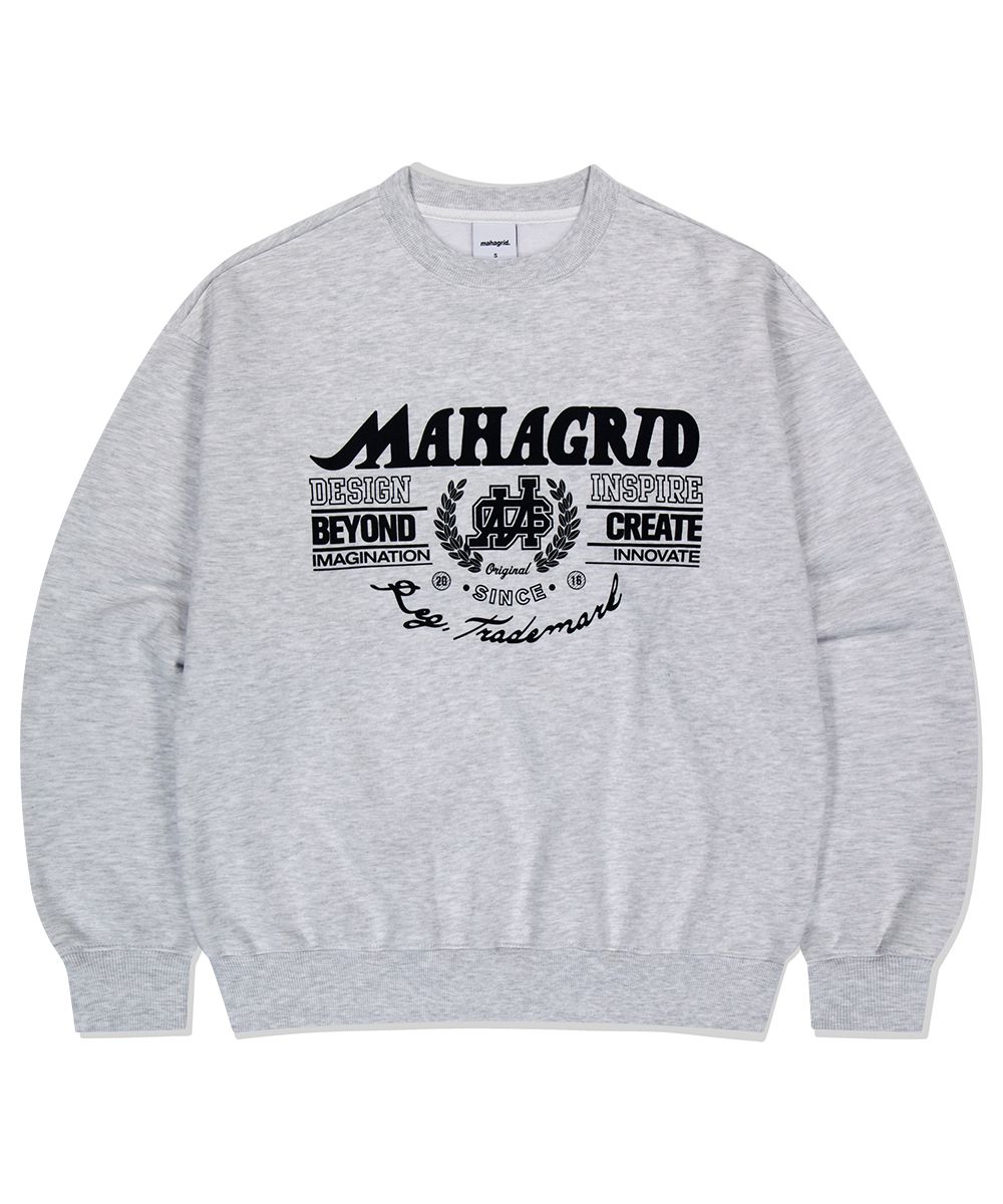 [mahagrid] TRADEMARK SWEATSHIRT /追跡付 MUSINSA | MAHAGRID TRADEMARK SWEATSHIRT LIGHT GREY(MG2EFMM462A)