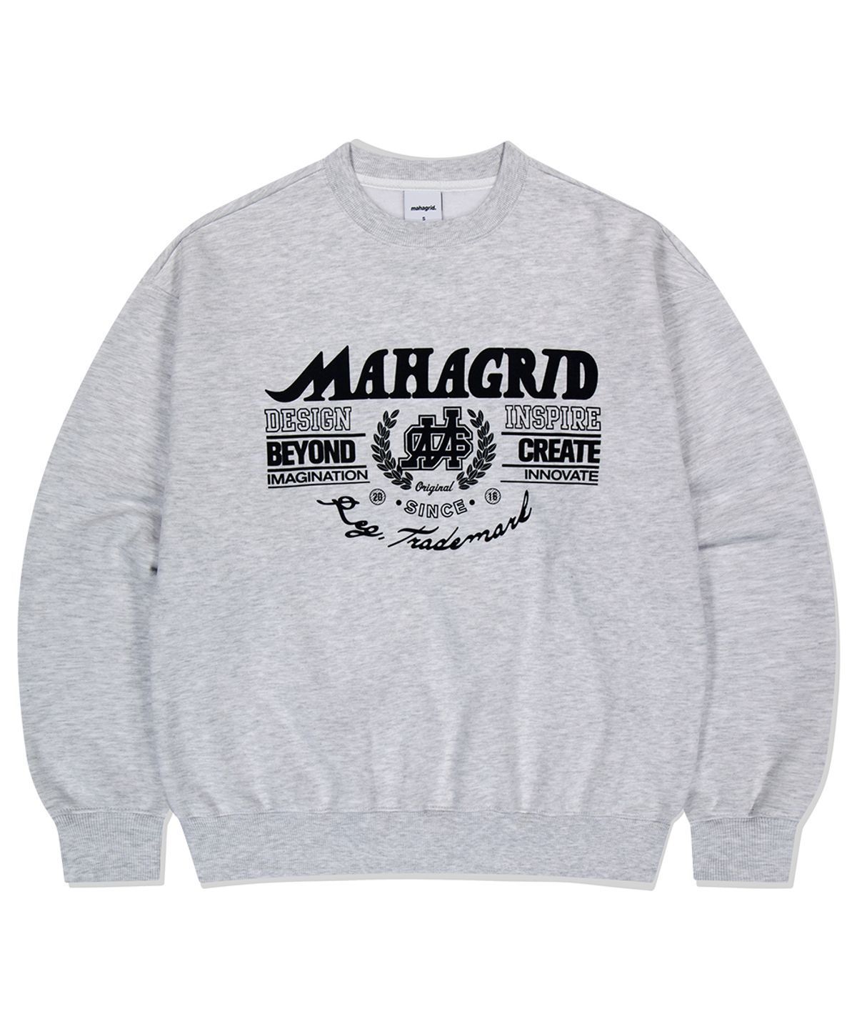 마하그리드(MAHAGRID) TRADEMARK SWEATSHIRT LIGHT GREY(MG2EFMM462A)
