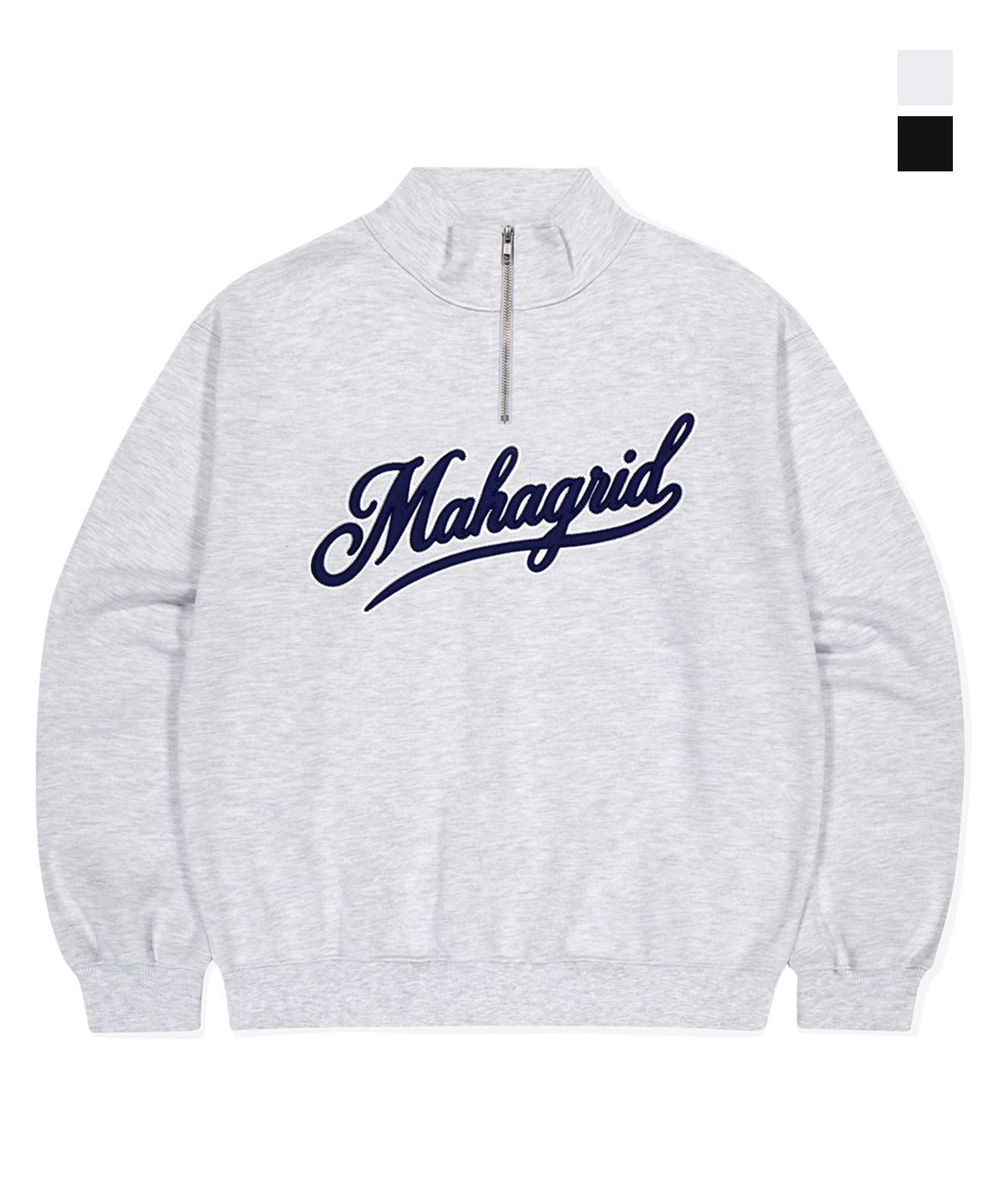 마하그리드(MAHAGRID) SCRIPT LOGO HALF ZIP UP_2colors