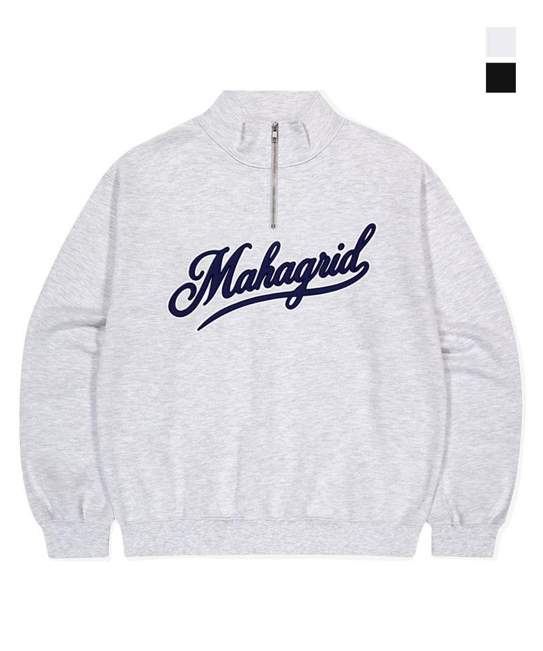 SCRIPT LOGO HALF ZIP UP_2colors