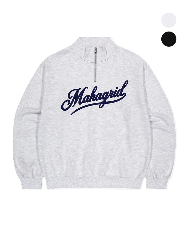 SCRIPT LOGO HALF ZIP UP_2colors
