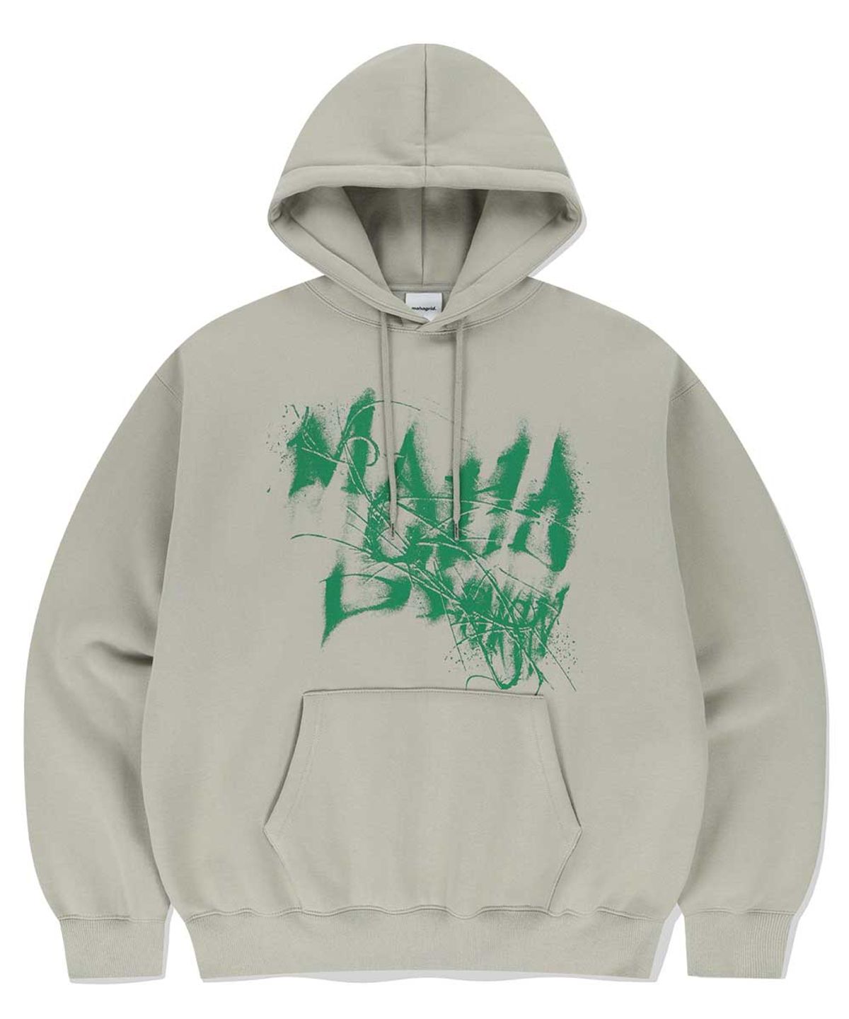 마하그리드(MAHAGRID) INK DISTORTION HOODIE BEIGE(MG2EFMM410A)