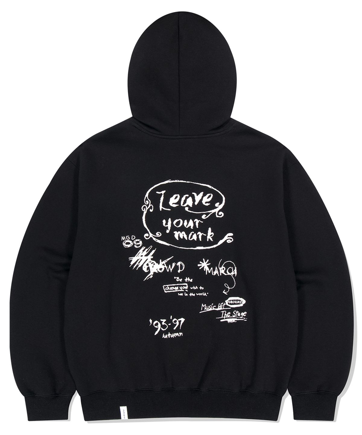 마하그리드(MAHAGRID) LEAVE YOUR MARK HOODIE BLACK(MG2EFMM418A)
