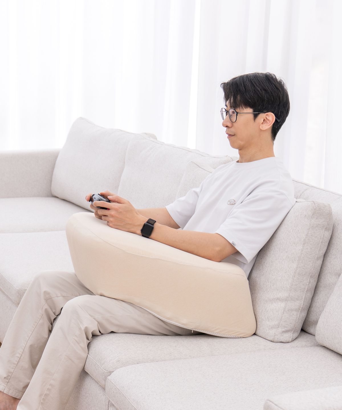 펌플렉스(FIRMFLEX) 레벨업쿠션 170 어깨가 편안한 독서대 뜨개질쿠션 노트북거치대