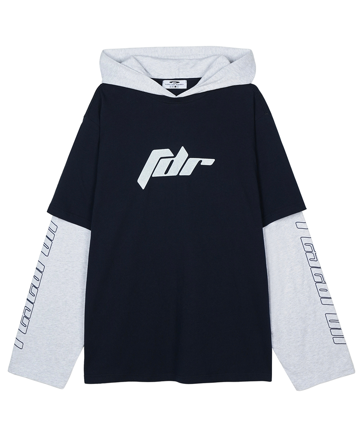 에프디알(FDR) Double Layer Long sleeve Hoodie Navy