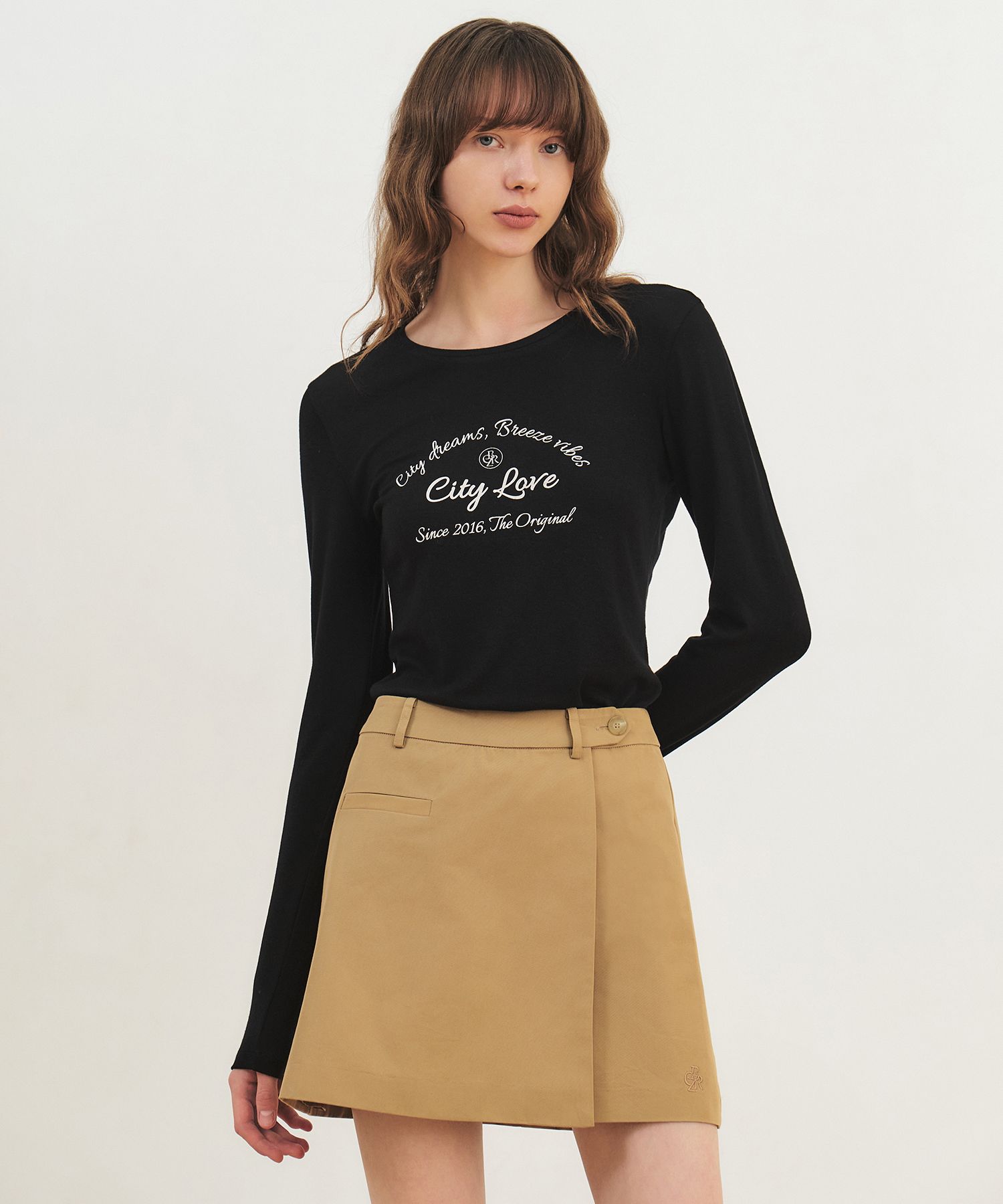 Tシャツ・カットソー citybreeze Wooltencel Life Lettering Long Sleeve T-Shirt_SAG MUSINSA | CITYBREEZE WOMAN Wooltencel City Love Lettering