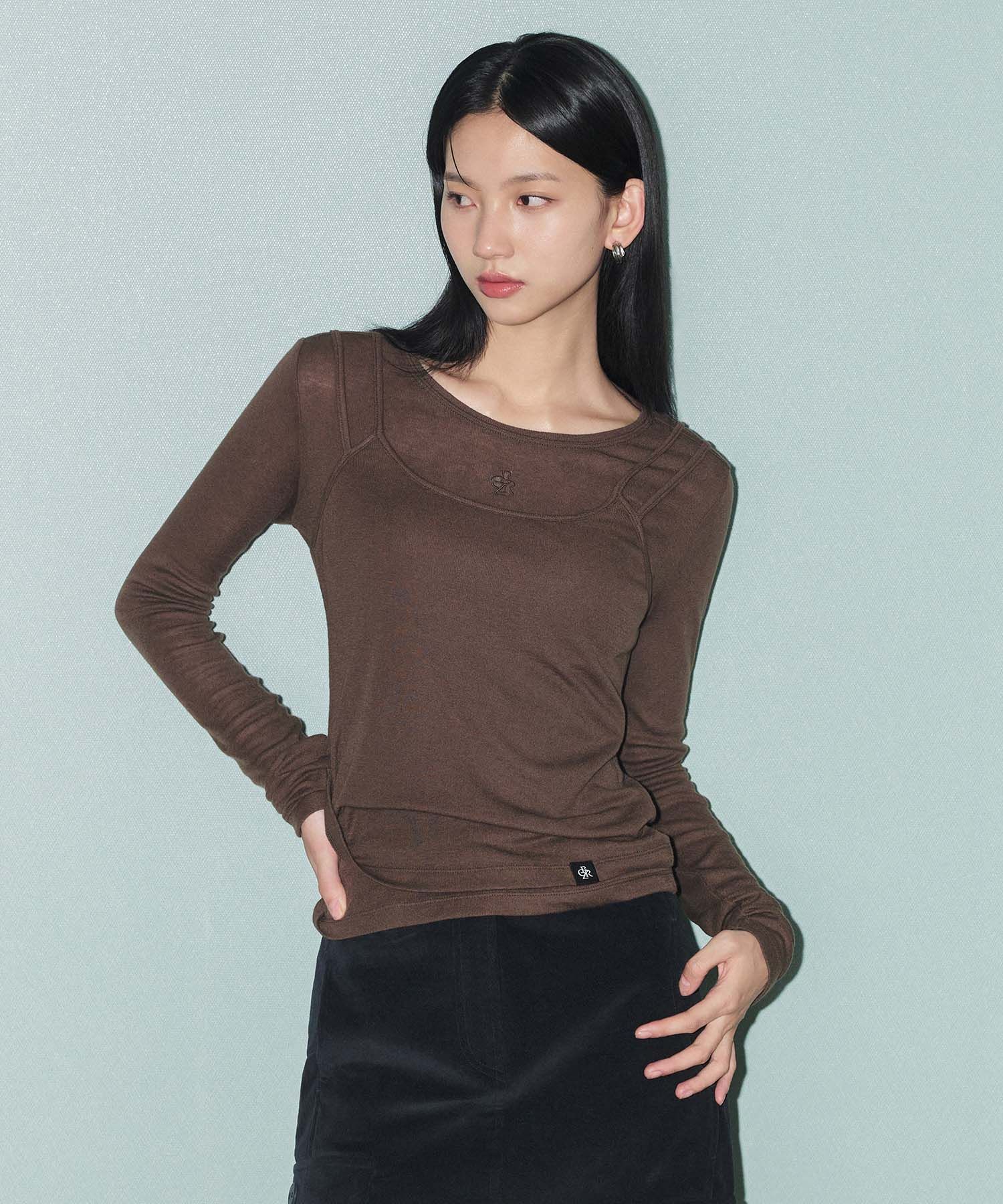 さらに100円引き◆citybreeze◆WOOL TENCEL LAYERED TOP CITYBREEZE】WOOL TENCEL LAYERED TOP (citybreeze/Tシャツ