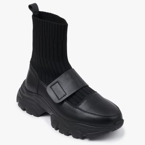 에디션 여성 소가죽 벨크로 삭스 앵클부츠 O54A226