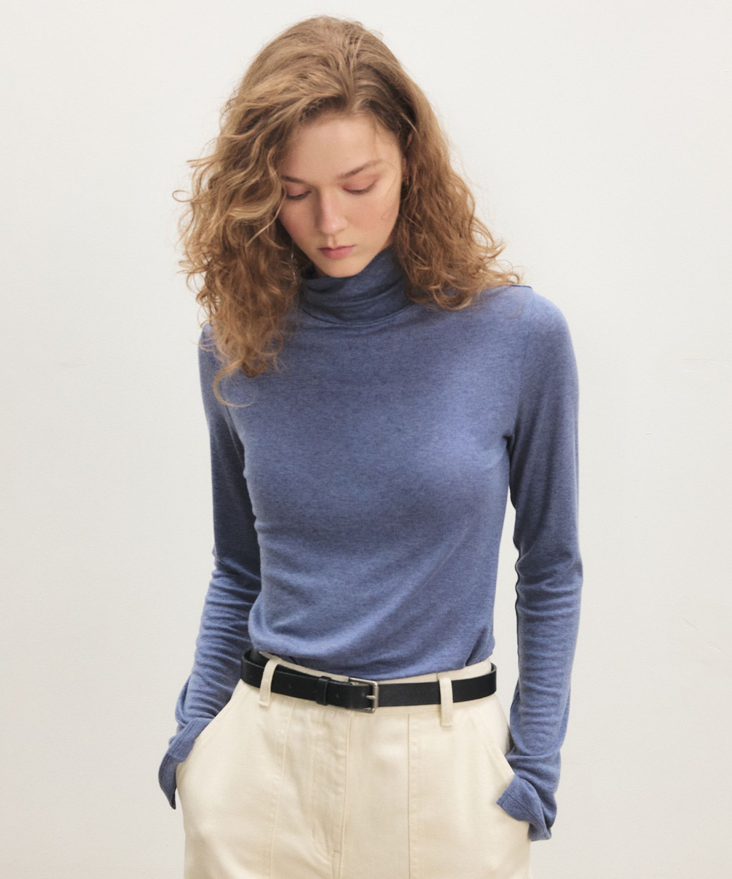 Tシャツ・カットソー citybreeze Wooltencel Crop Turtleneck T-Shirt_IVORY MUSINSA | CITYBREEZE WOMAN [22FW] Logo Embroidered Crop