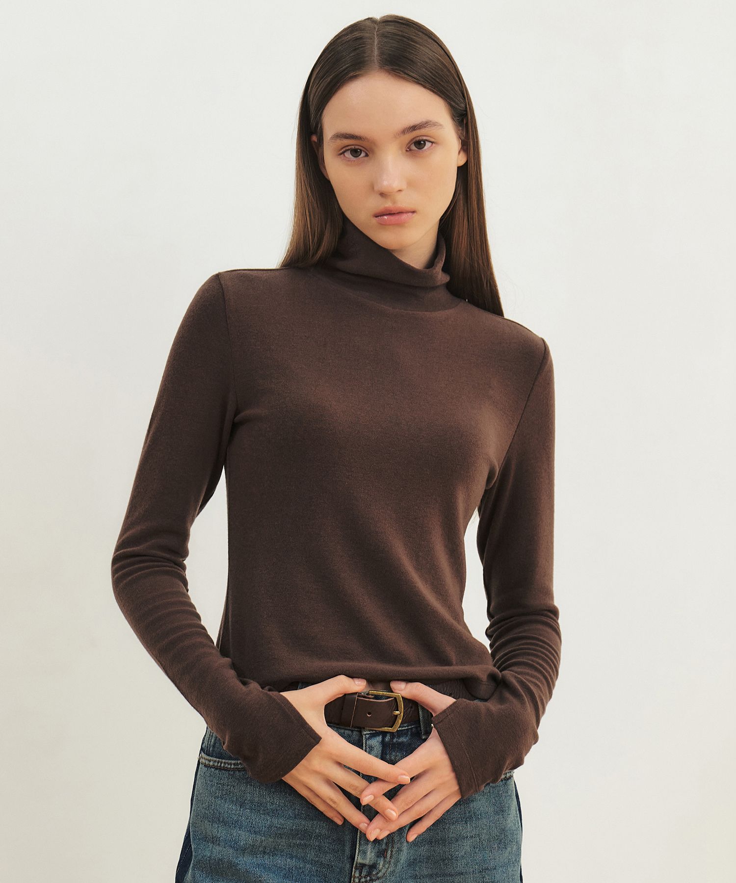 Tシャツ・カットソー citybreeze Wool Tencel Crop Turtleneck T-Shirt_BLACK MUSINSA | CITYBREEZE WOMAN Wooltencel Crop Turtleneck T