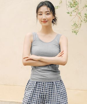 베이직 무지 스판 민소매 나시 3p