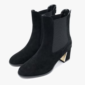 에디션 여성 스웨이드 소가죽 앵클부츠 O54A222