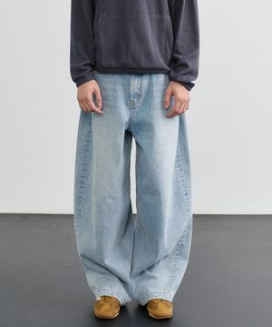 corduroy denim pants (light blue)