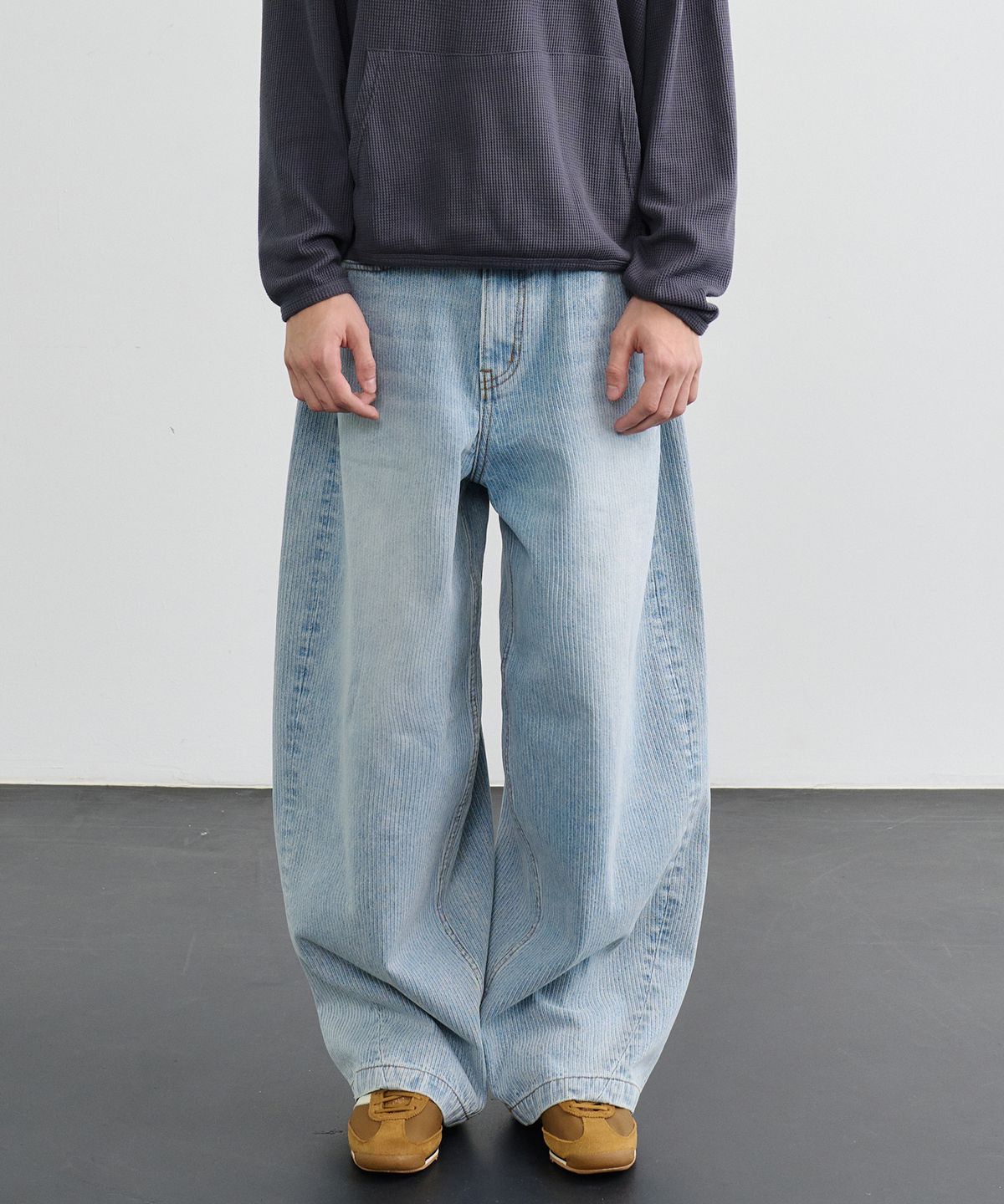 노운(NOUN) corduroy denim pants (light blue)