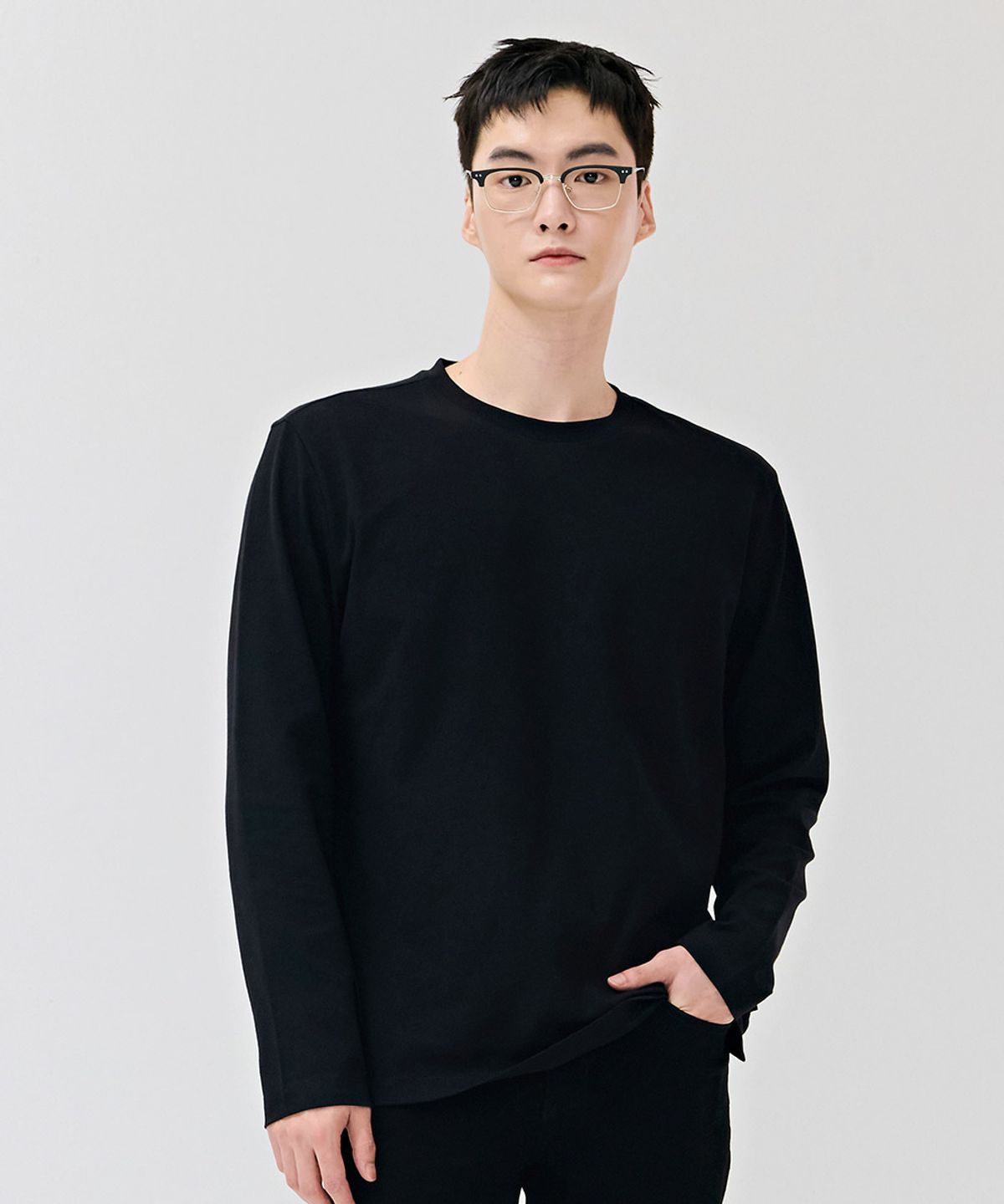 체이스컬트(CHASECULT) 남성 베이직 긴팔 티셔츠-DEZK5101B03