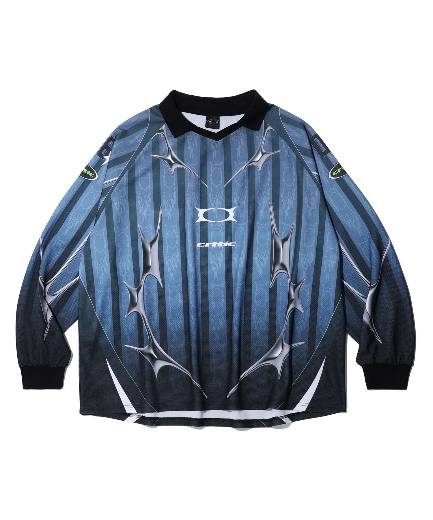CRITICのWORMHOLE CHROME RACING JERSEY 全2色 MUSINSA公式 | CRITIC WORMHOLE CHROME RACING JERSEY DARK GREY