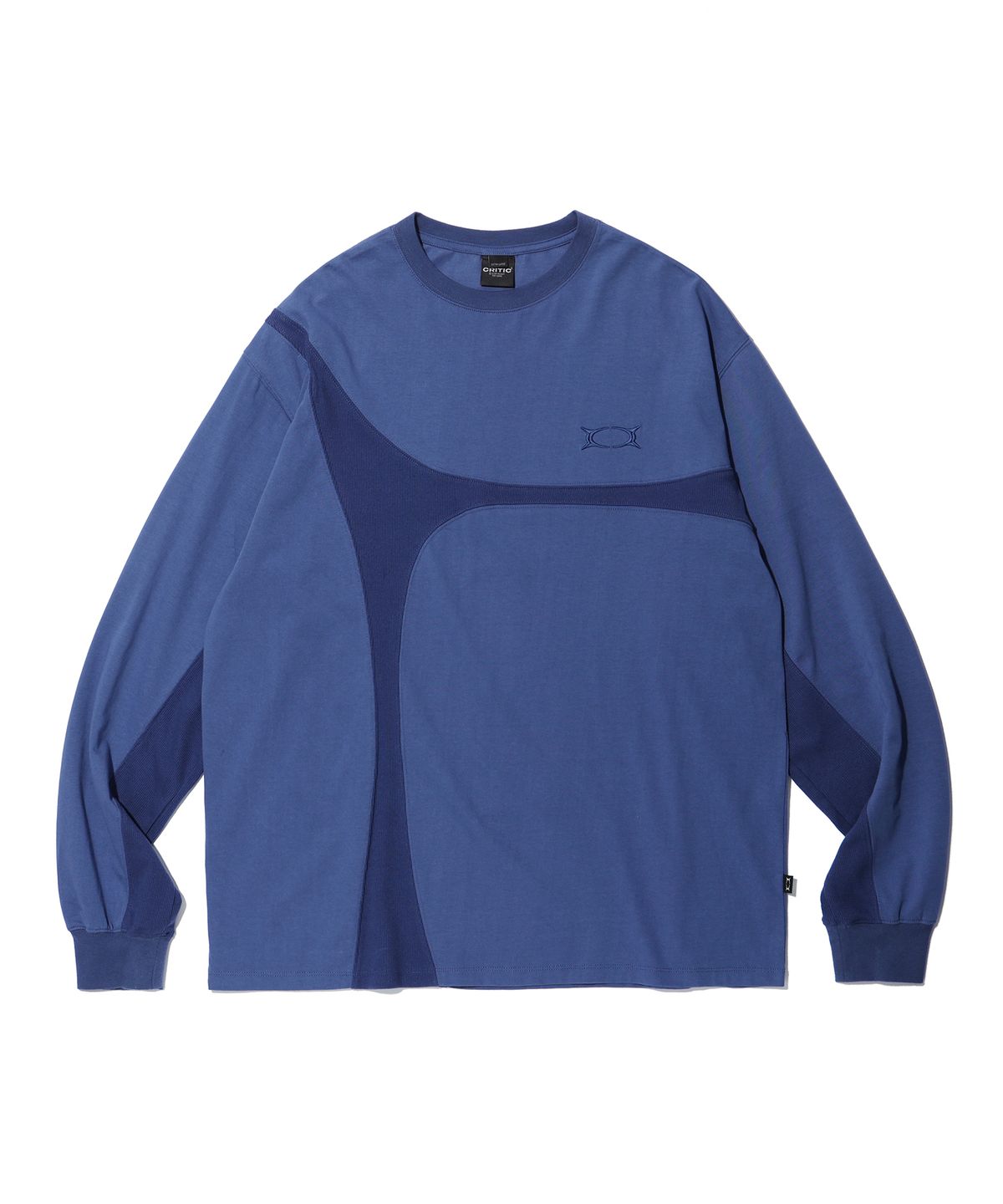 크리틱(CRITIC) WORMHOLE INCISION LONG SLEEVE T-SHIRT BLUE