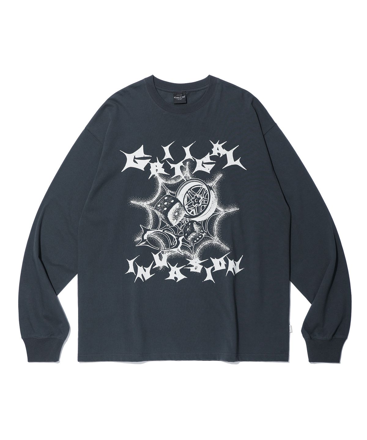 크리틱(CRITIC) CRITICAL INVASION LONG SLEEVE T-SHIRT CHARCOAL