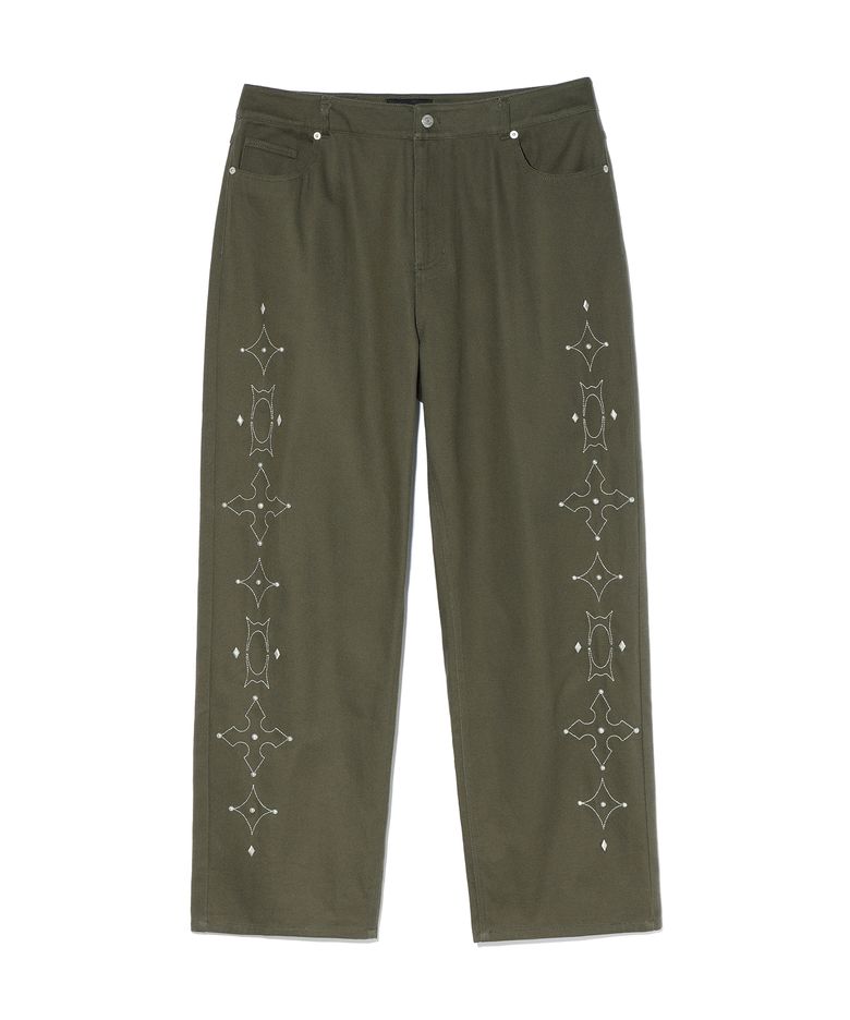 [미누의 코디 PICK] WORMHOLE STUD PANTS KHAKI