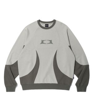 WORMHOLE INCISION SWEATSHIRT GREY