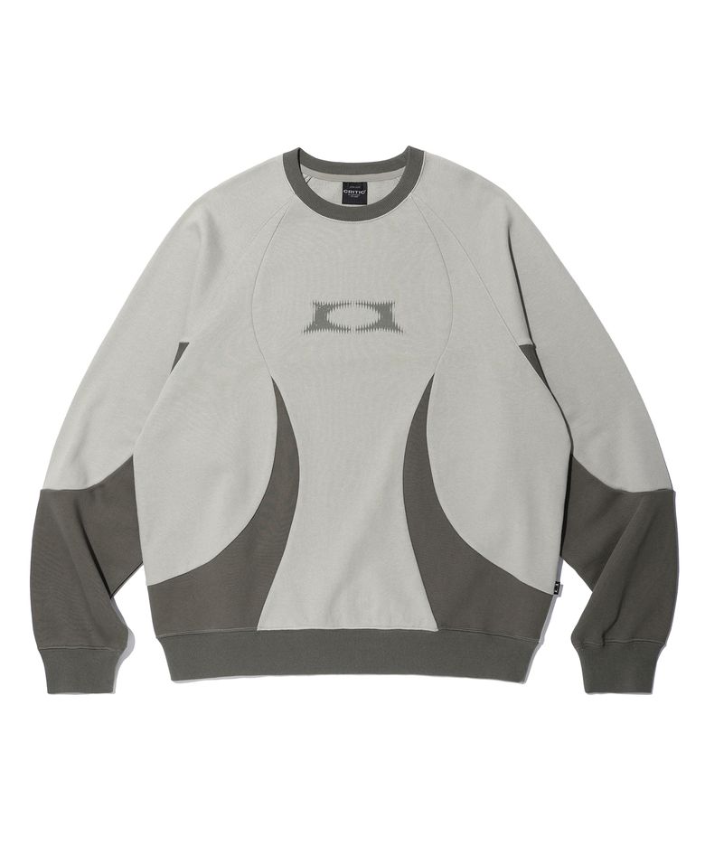 WORMHOLE INCISION SWEATSHIRT GREY