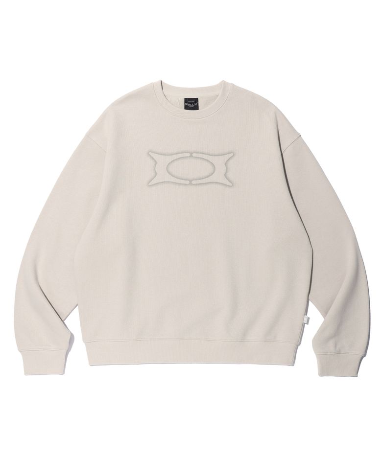 [미누의 코디 PICK] BASIC WORMHOLE SWEATSHIRT BEIGE