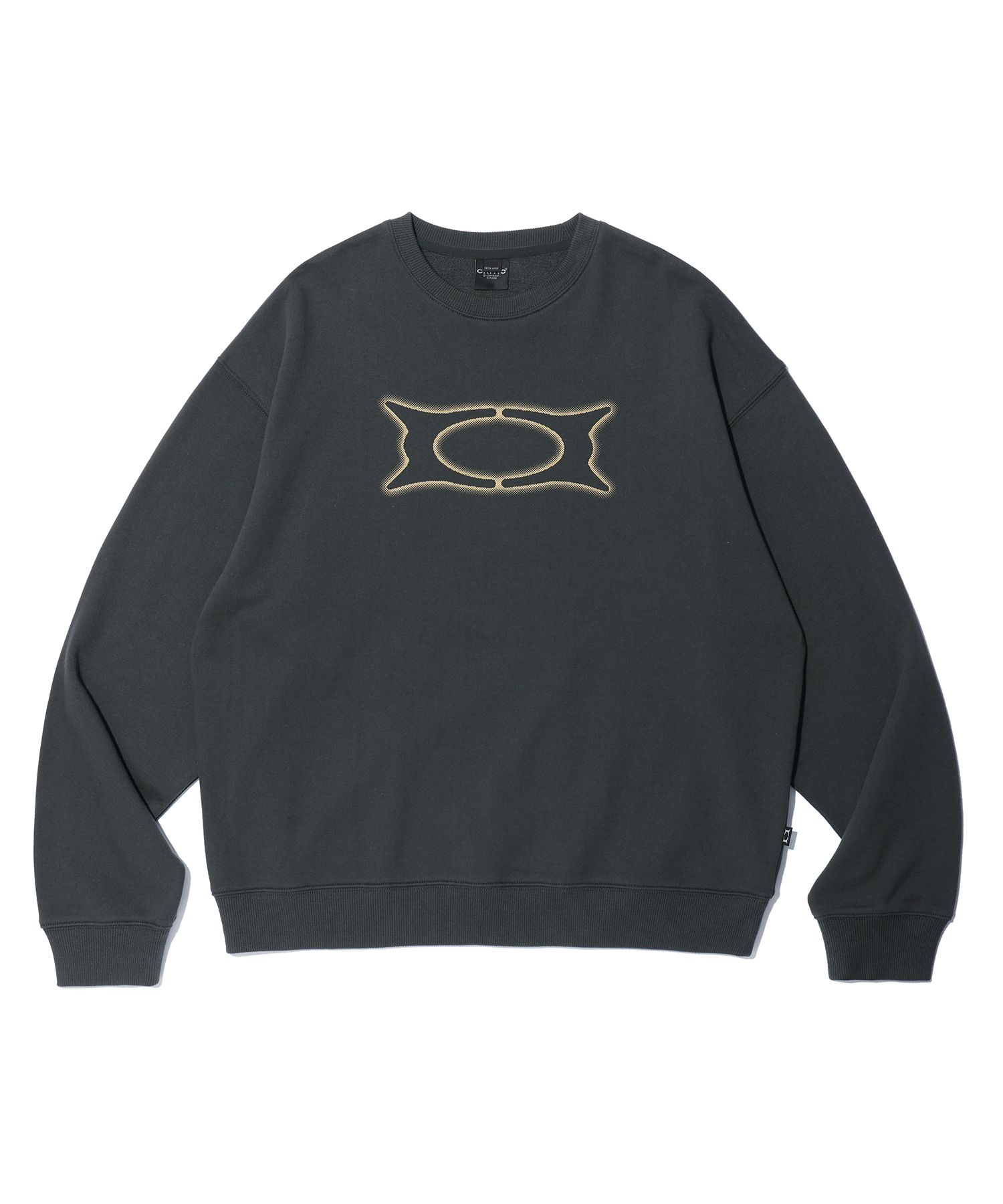 MUSINSA | CRITIC BASIC WORMHOLE SWEATSHIRT CHARCOAL