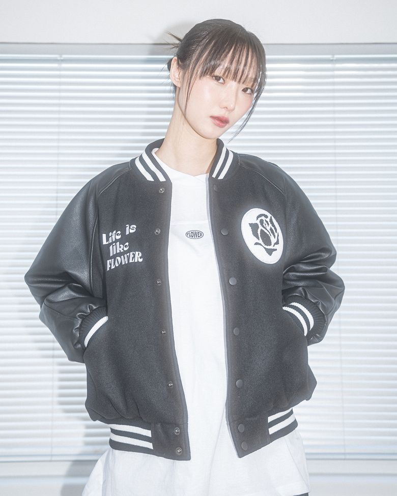 ROSE LLF VARSITY JACKET(BLACK)