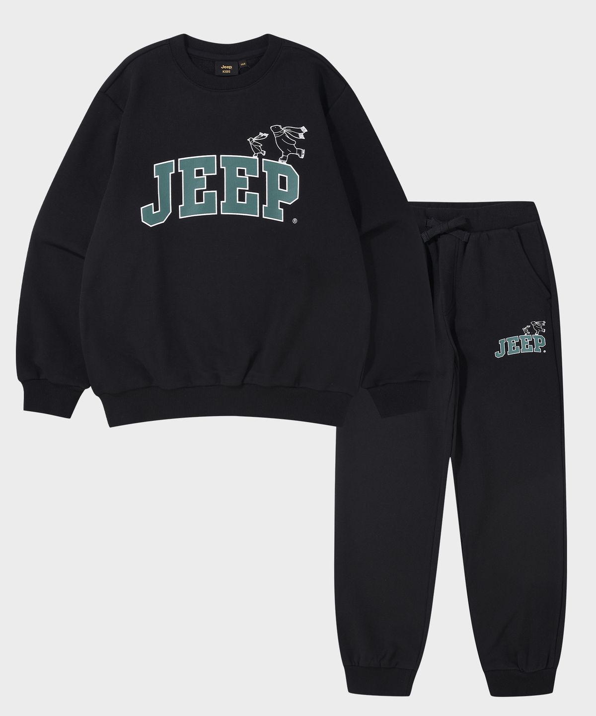 지프키즈(JEEPKIDS) 리틀 폴라베어 셋업(KR5TSU804BK_KR5TPU804BK)